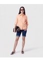 Camisa Con Unicolor Manga Larga   Para Mujer Naranja Patprimo de Patprimo