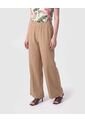 Pantalón Fluido Con Pretina   Para Mujer Café Patprimo de Patprimo