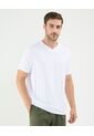Camiseta Deportiva Cuello En V  Para Hombre Blanco Patprimo de Patprimo