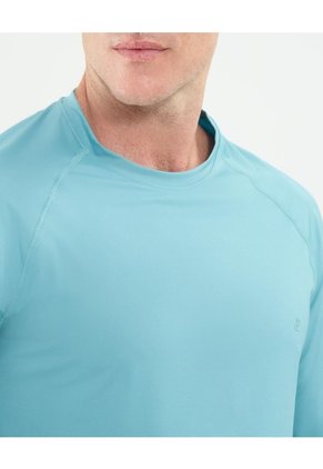 Camiseta Manga Larga Con Cuello Redondo   Para Hombre Verde Patprimo