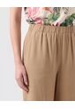 Pantalón Fluido Con Pretina   Para Mujer Café Patprimo de Patprimo