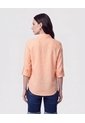 Camisa Con Unicolor Manga Larga   Para Mujer Naranja Patprimo de Patprimo