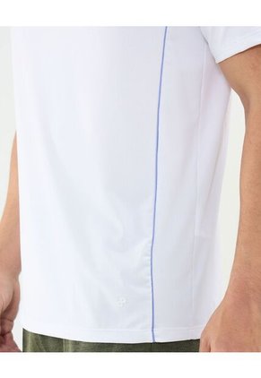 Camiseta Deportiva Cuello En V  Para Hombre Blanco Patprimo