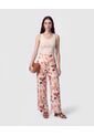 Pantalón Palazzo De Caída Fluida   Para Mujer Rosa Patprimo de Patprimo