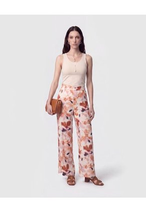 Pantalón Palazzo De Caída Fluida   Para Mujer Rosa Patprimo