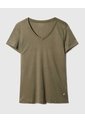 Camiseta Deportiva Cuello En V  Para Mujer Verde Patprimo de Patprimo