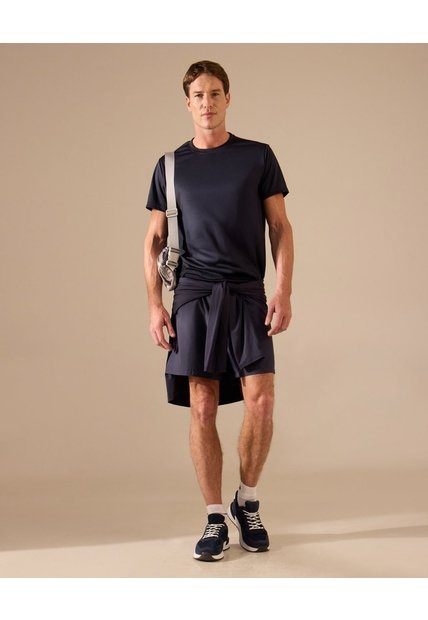 Bermuda Deportiva Con Elástico   Para Hombre Azul Patprimo