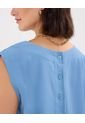 Blusa Escote Redondo  Para Mujer Azul Patprimo de Patprimo