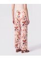 Pantalón Palazzo De Caída Fluida   Para Mujer Rosa Patprimo de Patprimo