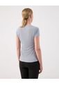 Camiseta Unicolor Texturizada  Para Mujer Gris Patprimo de Patprimo