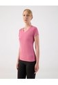 Camiseta Deportiva Cuello En V  Para Mujer Rosa Patprimo de Patprimo