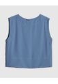 Blusa Escote Redondo  Para Mujer Azul Patprimo de Patprimo