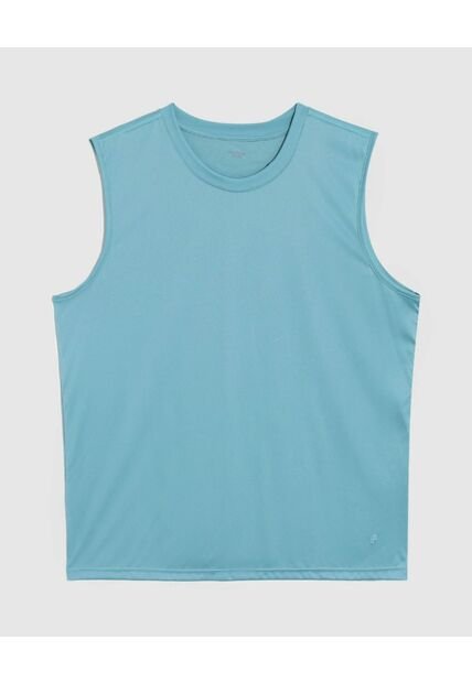 Camiseta Deportiva Unicolor   Para Hombre Azul Patprimo