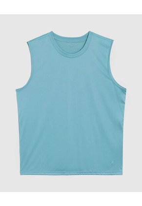 Camiseta Deportiva Unicolor Para Hombre Azul Patprimo