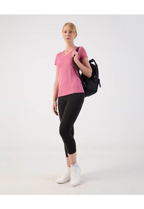 Camiseta Deportiva Cuello En V  Para Mujer Rosa Patprimo