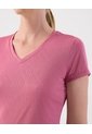 Camiseta Deportiva Cuello En V  Para Mujer Rosa Patprimo de Patprimo
