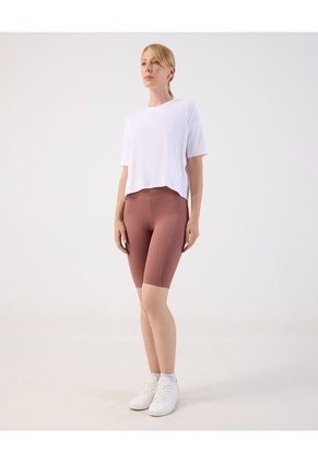 Camiseta Deportiva Boxy  Para Mujer Blanco Patprimo