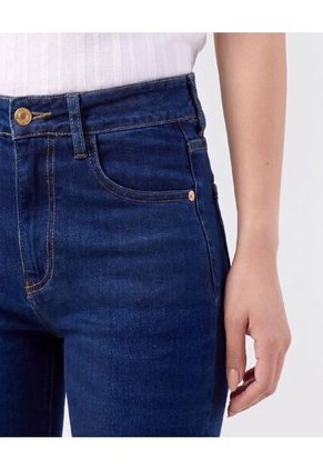 Bermuda Denim Con Dobladillo Para Mujer Azul Patprimo