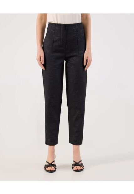 Pantalón De Tiro Alto Estampado   Para Mujer Negro Patprimo