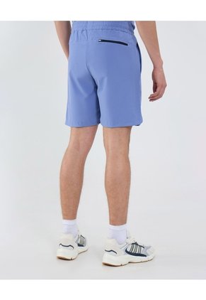 Bermuda Unicolor Con Bolsillo Posterior Para Hombre Azul Patprimo
