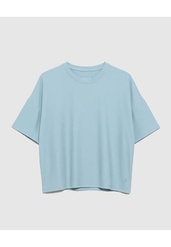 Camiseta Tipo Boxy   Para Mujer Azul Patprimo Patprimo