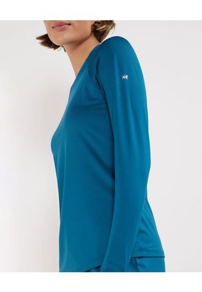 Camiseta Para Mujer Manga Larga Cuello Redondo Color Azul  Marca Patprimo #30093438