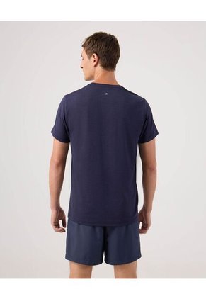 Camiseta Manga Corta Jaspeada Para Hombre Azul Patprimo
