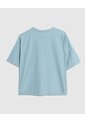 Camiseta Tipo Boxy   Para Mujer Azul Patprimo de Patprimo