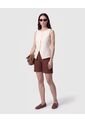 Blusa Chaleco Cortada En Pico   Para Mujer Beige Patprimo de Patprimo
