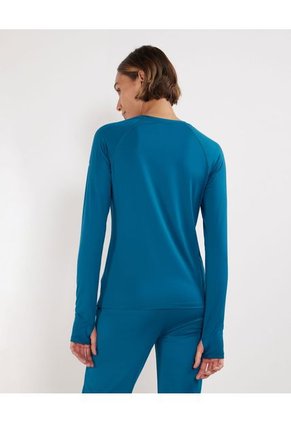 Camiseta Para Mujer Manga Larga Cuello Redondo Color Azul  Marca Patprimo #30093438