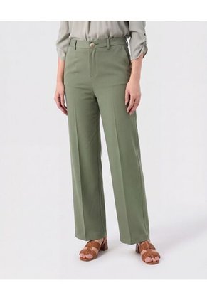Pantalón Recto Con Línea De Quiebre Para Mujer Vino Patprimo