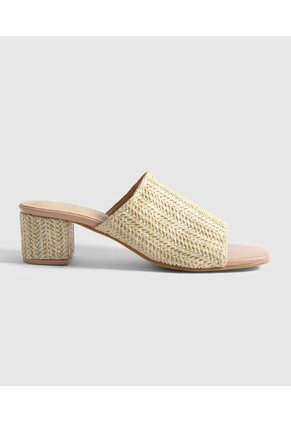 Sandalias Para Mujer Tacon Color Crudo Marca Patprimo #30690092