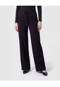 Pantalón Unicolor Con Prenses Y Cordón   Para Mujer Negro Patprimo de Patprimo