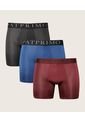 Pantaloncillo X3 Para Hombre Boxer Filete Medio Color Rojo Marca Patprimo #44000448 de Patprimo