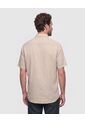 Camisa Manga Corta Texturizada   Para Hombre Café Patprimo de Patprimo