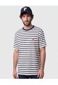 Camiseta A Rayas Manga Corta   Para Hombre Blanco Patprimo de Patprimo