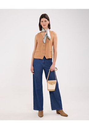 Chaleco Para Mujer  Color Café Claro Marca Patprimo #30250033