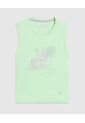 Camiseta Sin Mangas Con Estampado Para Niña  Infantil Niña Verde Patprimo de Patprimo