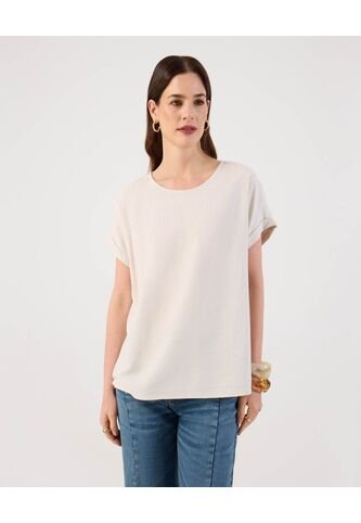 Blusa  Para Mujer Manga Corta Color Beige Marca Patprimo #30123630 Patprimo