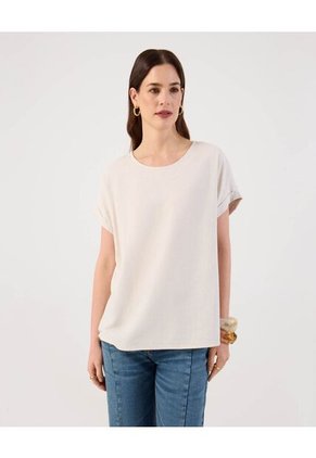 Blusa Para Mujer Manga Corta Color Beige Marca Patprimo #30123630