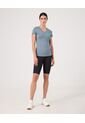 Camiseta Deportiva Jaspeada   Para Mujer Azul Patprimo de Patprimo
