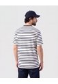 Camiseta A Rayas Manga Corta   Para Hombre Blanco Patprimo de Patprimo