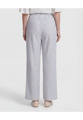 Pantalón De Silueta Recta Con Cordón Para Mujer Blanco Patprimo