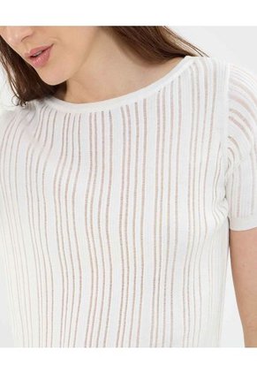 Camiseta Para Mujer Manga Corta Cuello Redondo Color Crudo Marca Patprimo #30093693