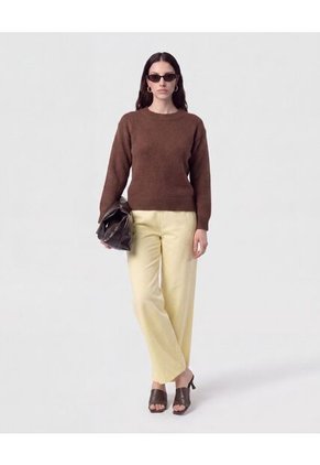 Saco De Punto Básico   Para Mujer Café Patprimo