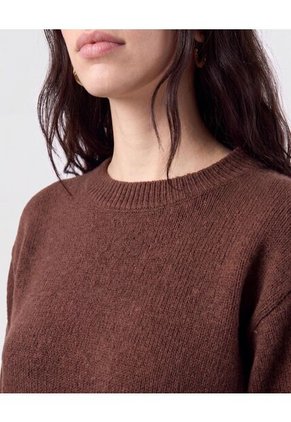Saco De Punto Básico   Para Mujer Café Patprimo