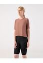 Camiseta Deportiva Boxy  Para Mujer Café Patprimo de Patprimo