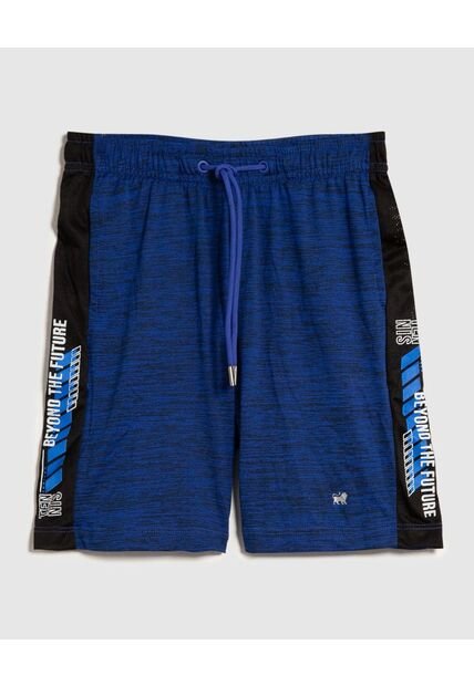 Bermuda Deportiva Jaspeada  Infantil Niño Azul Patprimo