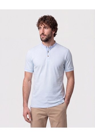Polo Con Cuello Neru Y Pechera   Para Hombre Azul Patprimo Patprimo