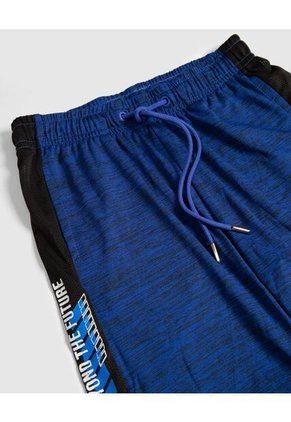 Bermuda Deportiva Jaspeada Infantil Niño Azul Patprimo